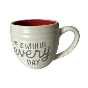HALLMARK Cup Religious Ceramic Mug "HE IS WITH US every DAY"
